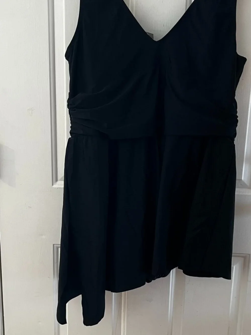Torrid Woman's Plus-Size Asymmetric One-Piece Padded Bra Swimsuit Dress Sz 26
